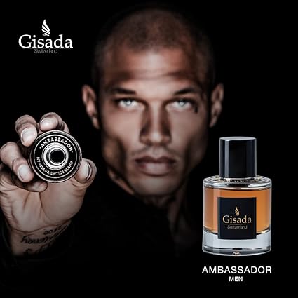 Gisada - Ambassador Men | 1.7oz (50ml) | Eau de Parfum | Men's Fragrance | Spicy, Vibrant, Fresh, and Powerful | Long-Lasting Scent with Citrus, Floral, Spicy, Warm, and Woody Notes