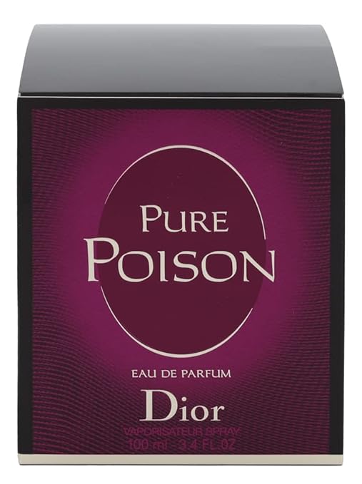 Dior Christian Pure Poison Eau de Parfum Spray, 3.4 Ounce, floral fragrance, Multi-color