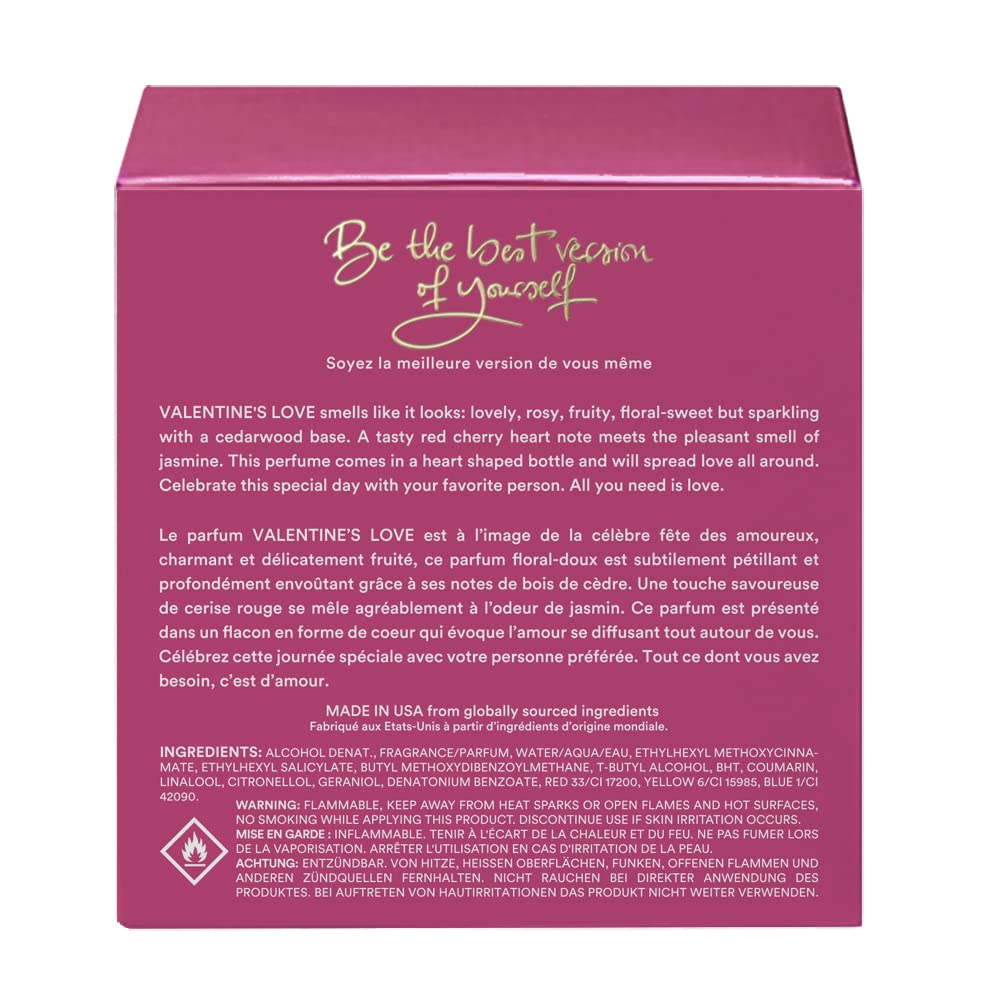 | Valentine's Love Perfume for women | Floral Sweet Fragrance | Valentine's Day Gift | Vegan Heart Shaped Perfume 75ml - 2.5 fl oz.