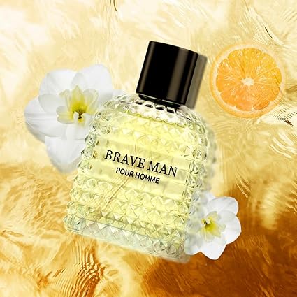 Brave Man for Men Perfume Natural Spray Brave Man Pour Homme for Men's Eau De Parfum Cologne for Men Great Natural Taste for Daily Use Smell Fresh All Day A Gift for Any Occasion 3.4 Fl Oz/100ML