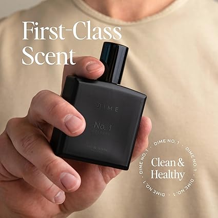 DIME No. 1 Cologne for Men, Clean Fragrance for Men with Amber Woods, Cardamom, and Leather, 1.7 oz / 50 ml