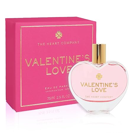 | Valentine's Love Perfume for women | Floral Sweet Fragrance | Valentine's Day Gift | Vegan Heart Shaped Perfume 75ml - 2.5 fl oz.