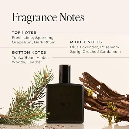 DIME No. 1 Cologne for Men, Clean Fragrance for Men with Amber Woods, Cardamom, and Leather, 1.7 oz / 50 ml
