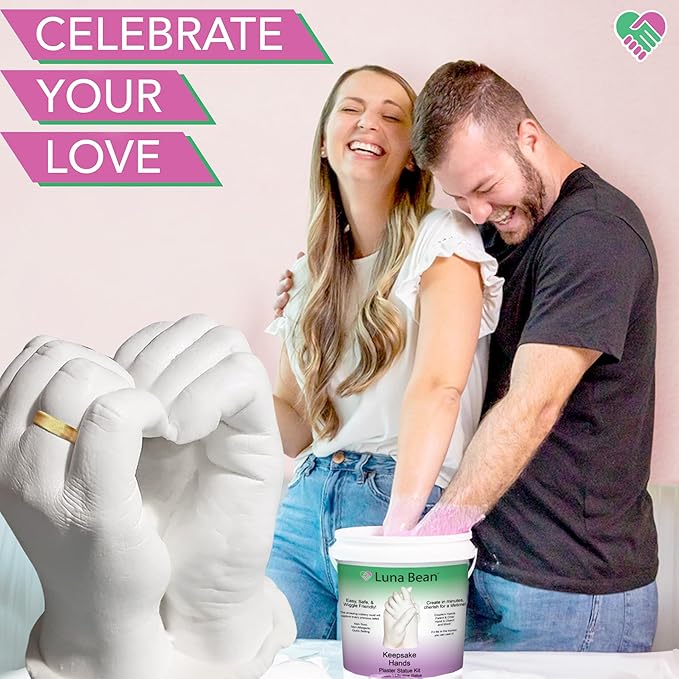 Anniversary for Couple Gift, Mothers Day Gifts, Gifts for Women Men Mom, Hand Molding Kit