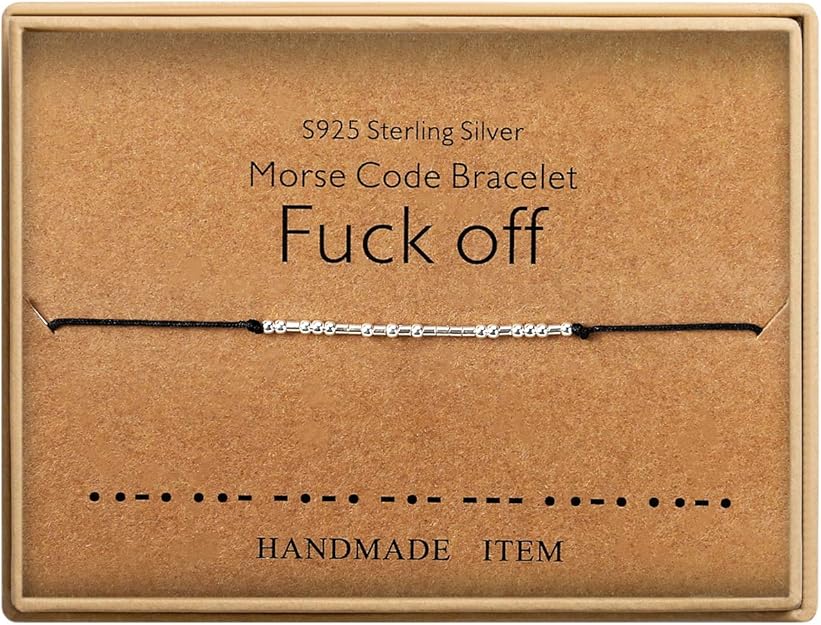 KGBNCIE Inspirational Gifts for Women, Morse Code Funny Gifts Bracelets for Women, Morse Code Bracelets Friend Gifts