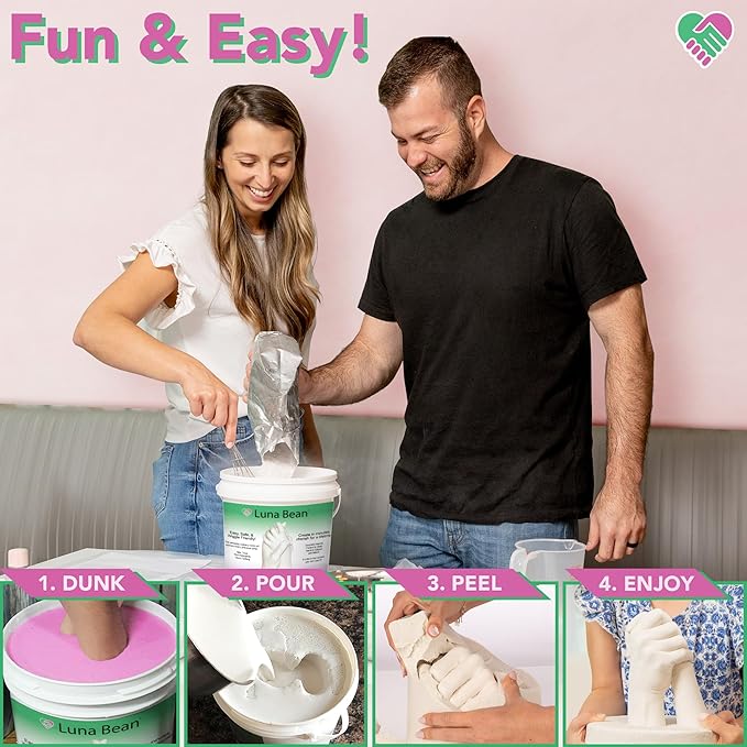 Anniversary for Couple Gift, Mothers Day Gifts, Gifts for Women Men Mom, Hand Molding Kit