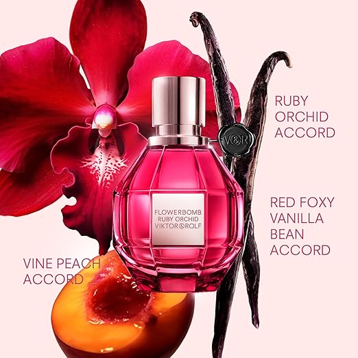 Viktor&Rolf - Flowerbomb Ruby Orchid Eau de Parfum - Women's Perfume - Floral & Fruity - With Notes of Vanilla & Peach