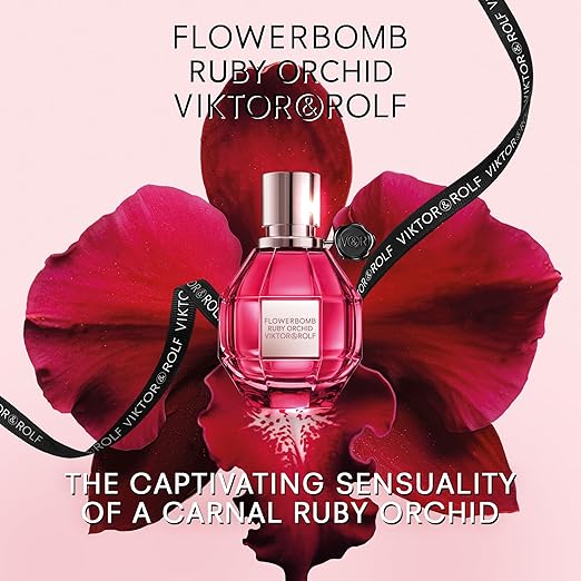 Viktor&Rolf - Flowerbomb Ruby Orchid Eau de Parfum - Women's Perfume - Floral & Fruity - With Notes of Vanilla & Peach